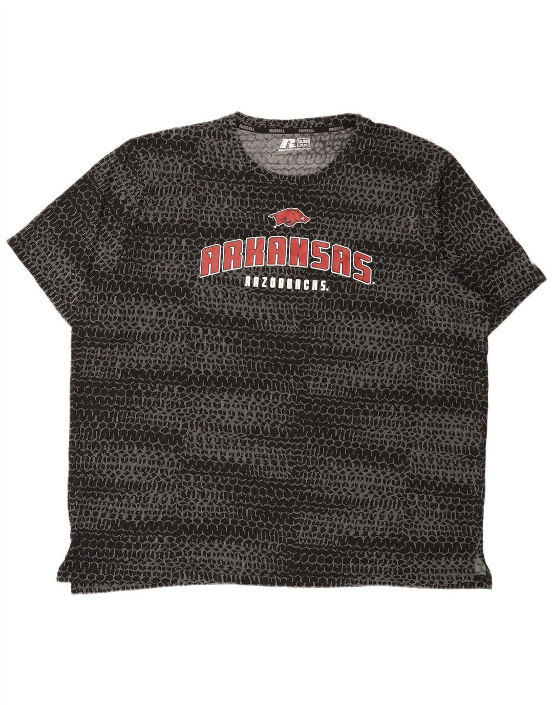 Camiseta gráfica masculina RUSSELL ATLÉTICO Reino Unido 54/56 3XL preta