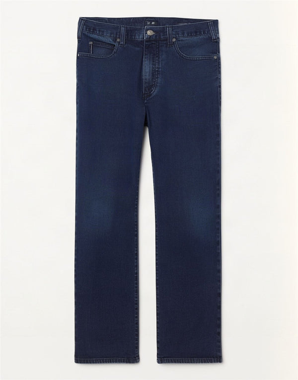 Armani masculino regular fit jeans reto W36 L28 algodão azul