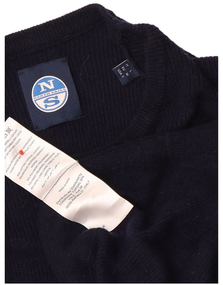 Suéter masculino North Sails com gola redonda e algodão azul marinho médio