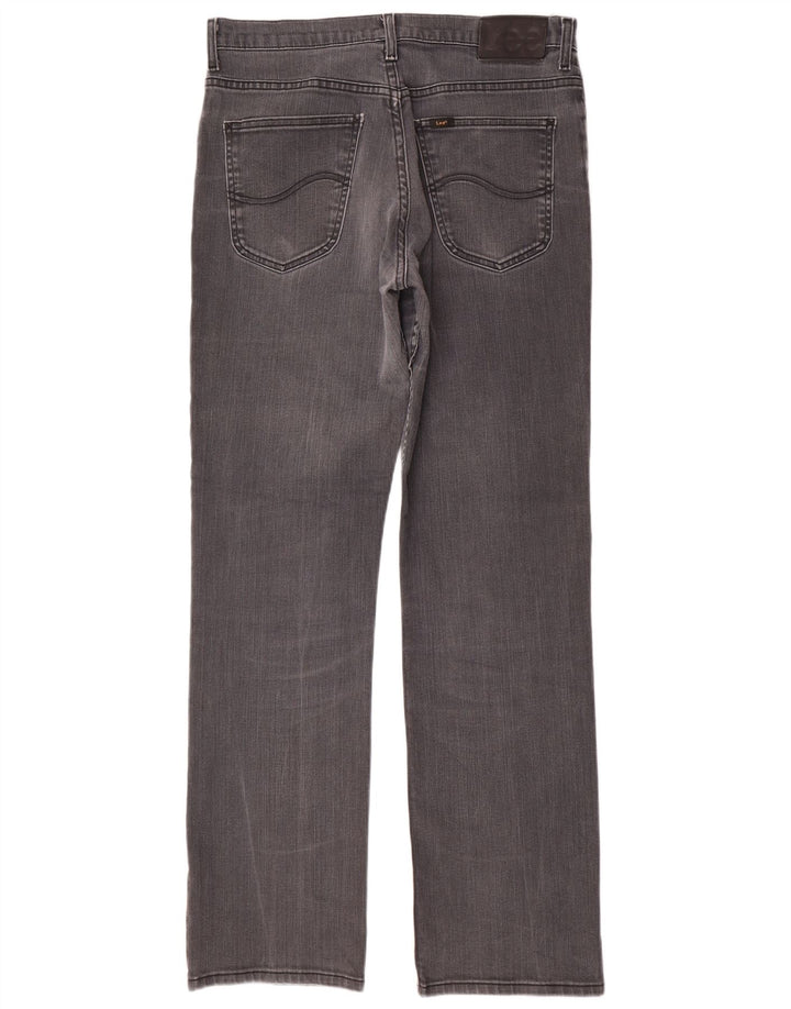 Lee Mens Brooklyn Straight Jeans W34 L34 Cinza Algodão