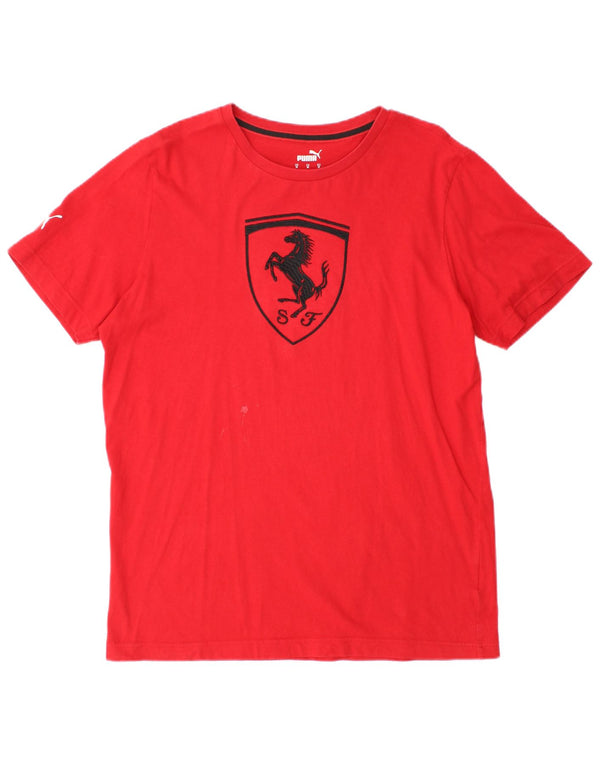 Camiseta masculina Puma Ferrari Graphic Top Médio Vermelho
