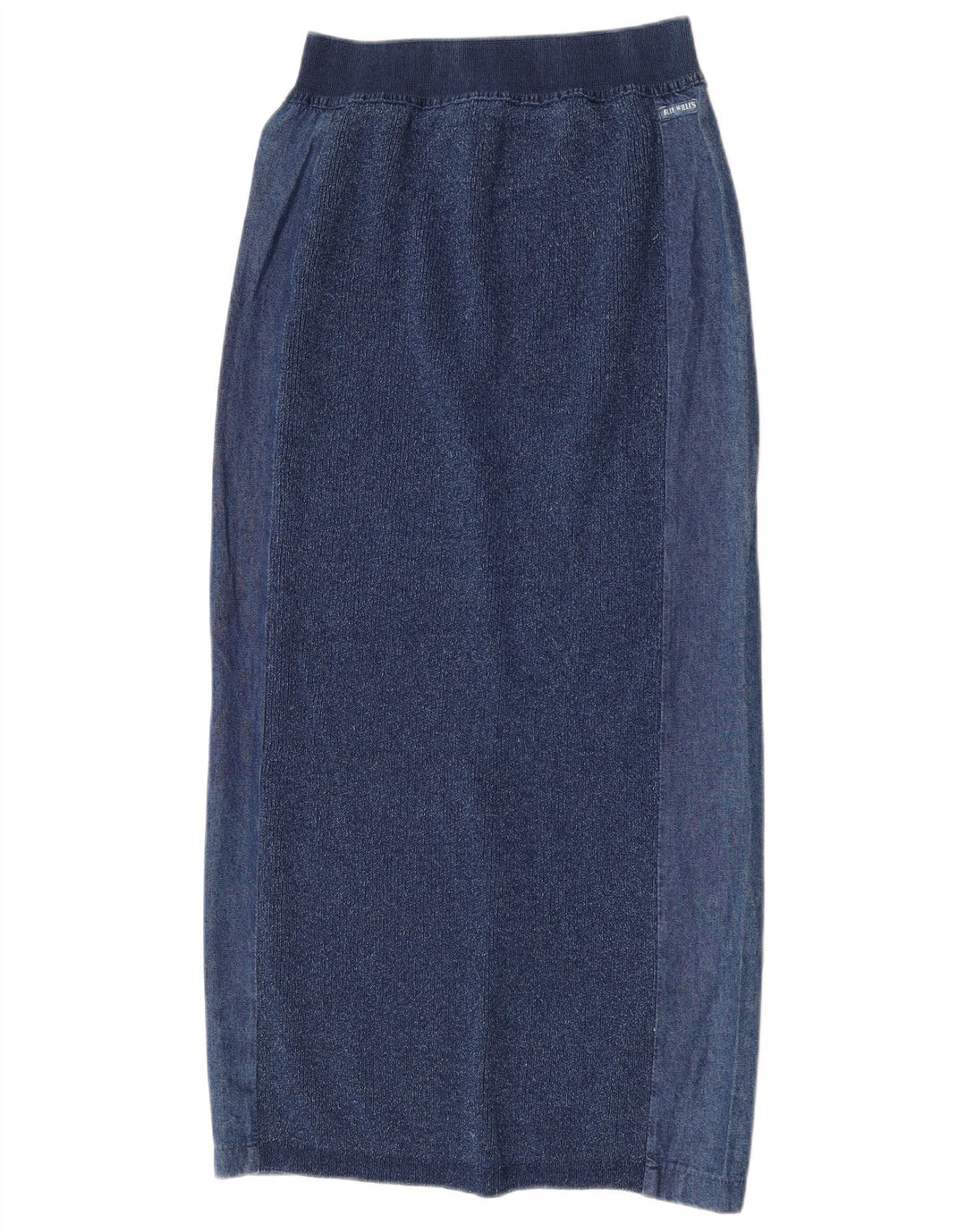 Saia midi feminina Blue Willi médio W28 algodão azul