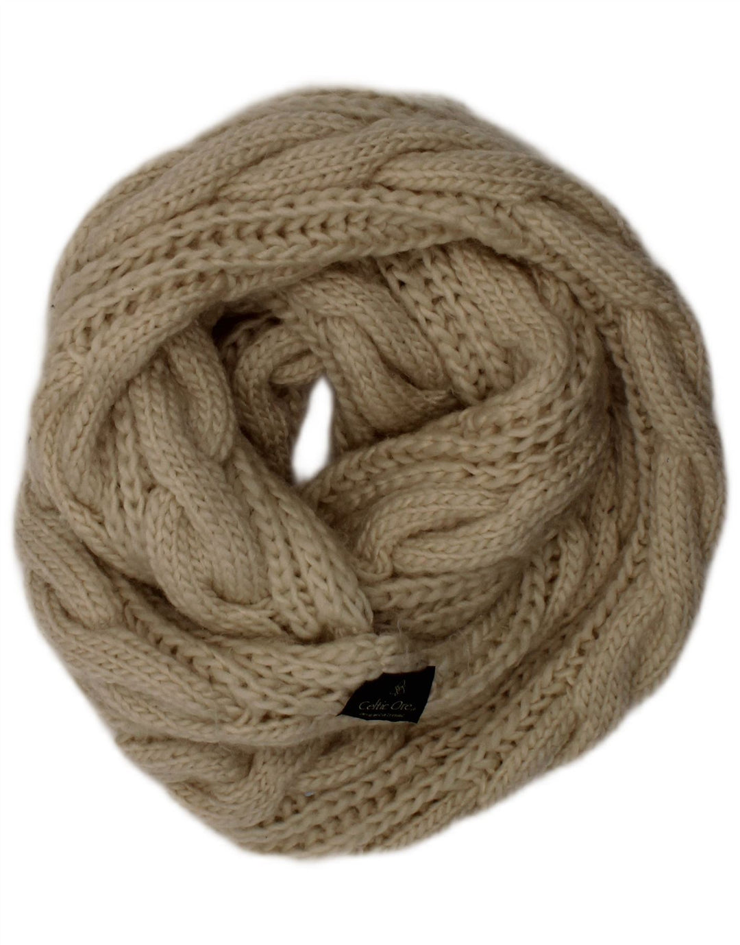 Cachecol Snood de malha feminina Celtic Ore tamanho único fora do inverno branco de poliéster