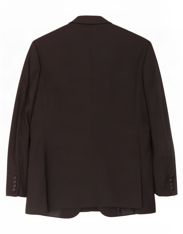 Jaqueta blazer masculina de 1 botão Marks & Spencer Reino Unido 38 lã preta média