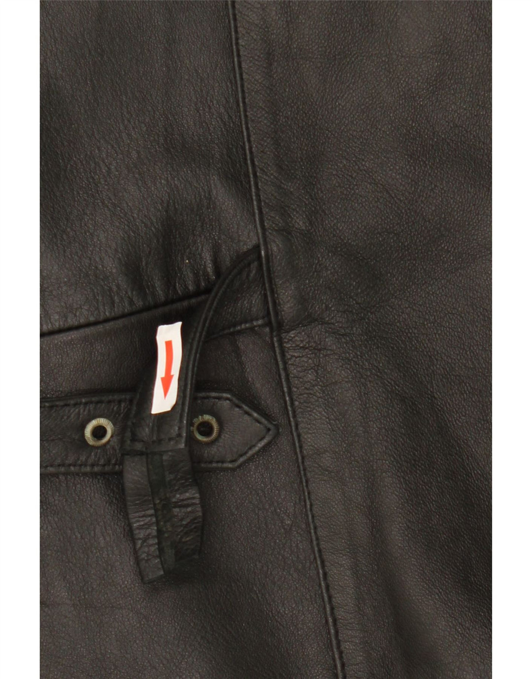 Colete de couro masculino vintage médio preto