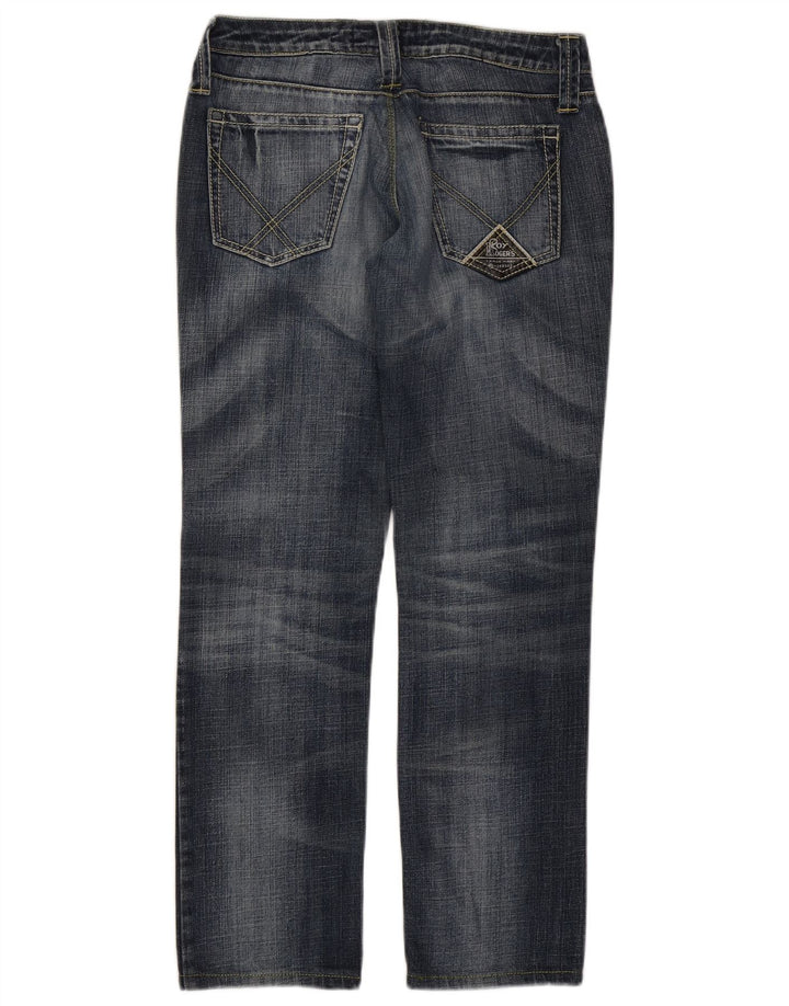 Calça jeans feminina Roy Rogers Seven Bell Straight IT 42 médio W28 L29 azul