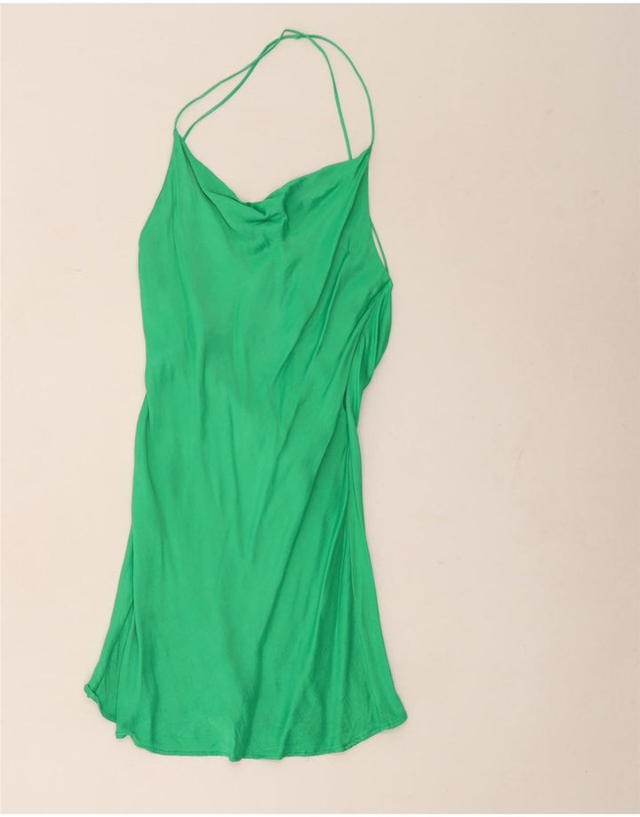 Vestido Halter Feminino Zara UK 4 XS Verde