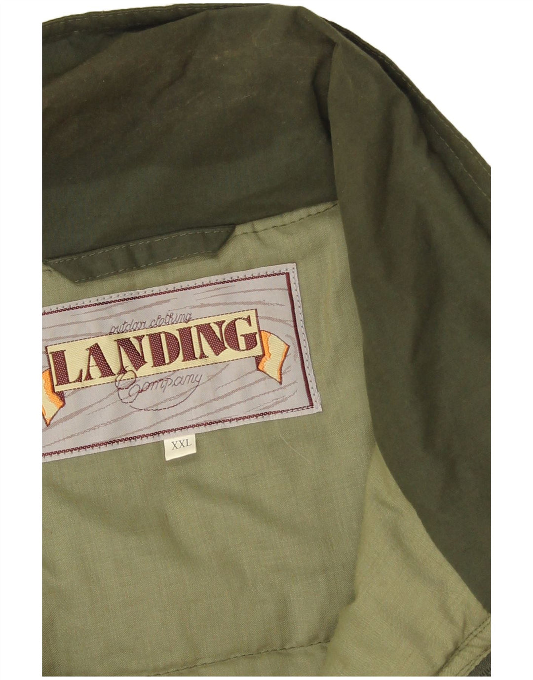 Colete utilitário masculino vintage UK 44 2XL poliéster cáqui