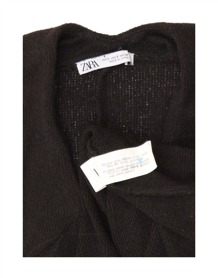 Zara Womens Oversized Vest Tank Top Reino Unido 10 Pequena Viscose Preta