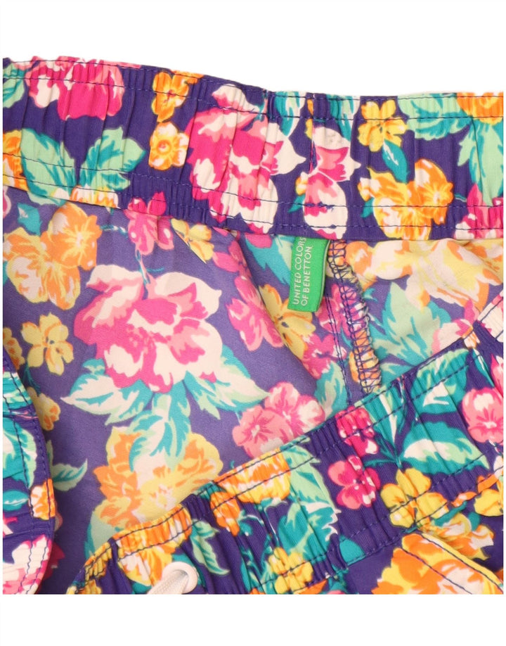 Calça feminina BENETTON W26 pequena floral multicolorida