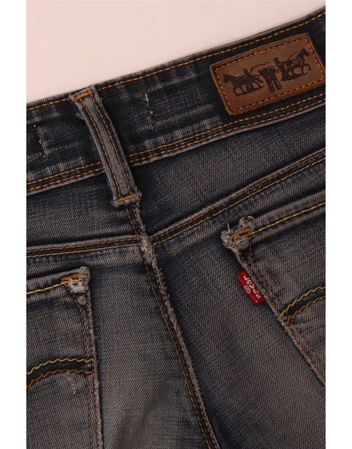 Calça jeans feminina Levi's 571 Super Low Slim W28 L34 azul algodão