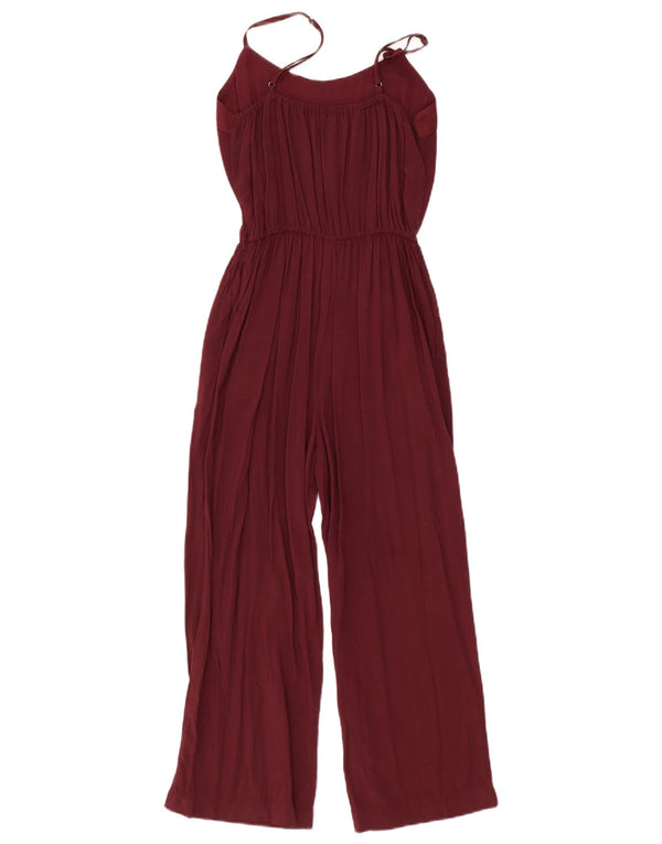 Macacão feminino sem mangas Abercrombie & Fitch UK 4 XS Borgonha Viscose