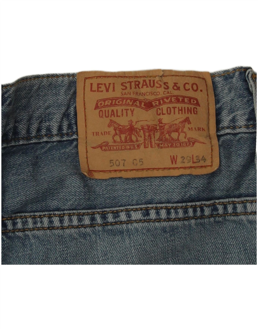 Calça jeans masculina Bootcut Levi's W29 L30 azul algodão