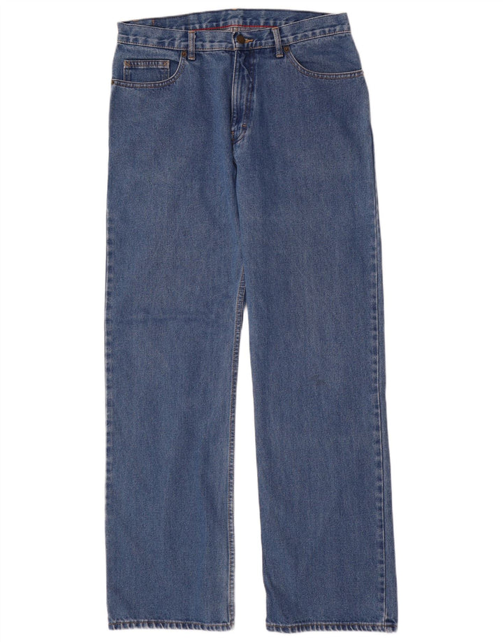 Calça jeans reta masculina Marks & Spencer Blue Harbor W34 L33 algodão