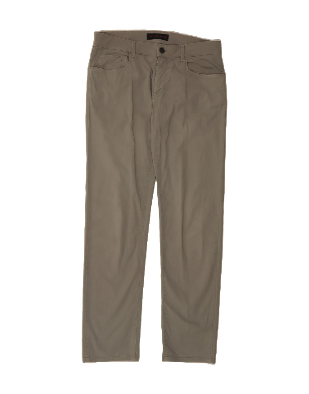 TRUSSARDI Mens Straight Casual Trousers W33 L32 Grey Vintage Trussardi and Second-Hand Trussardi from Messina Hembry 