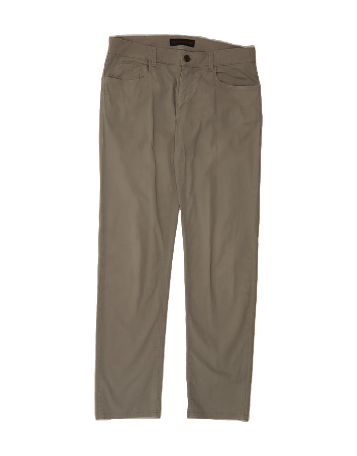 TRUSSARDI Mens Straight Casual Trousers W33 L32 Grey Vintage Trussardi and Second-Hand Trussardi from Messina Hembry 