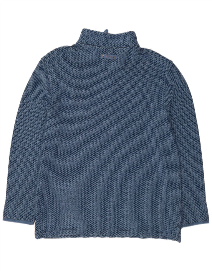 Moletom masculino Weird Fish com zíper e pescoço XL algodão azul