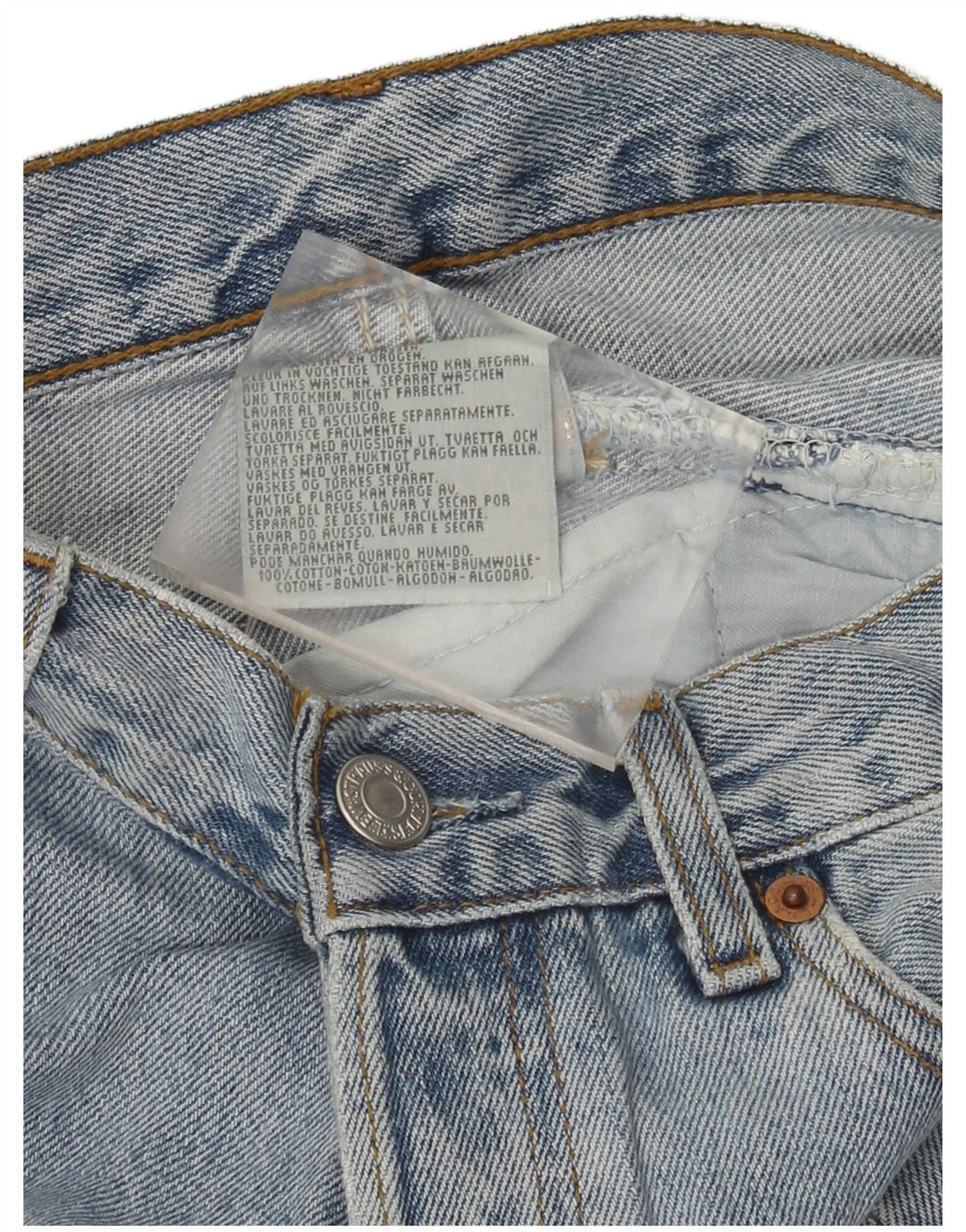Shorts jeans masculino 501 da Levi's W29 algodão azul médio