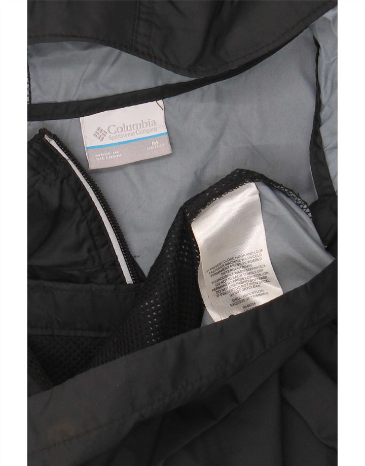 Jaqueta de chuva com capuz Columbia Boys 10-11 anos médio preto nylon