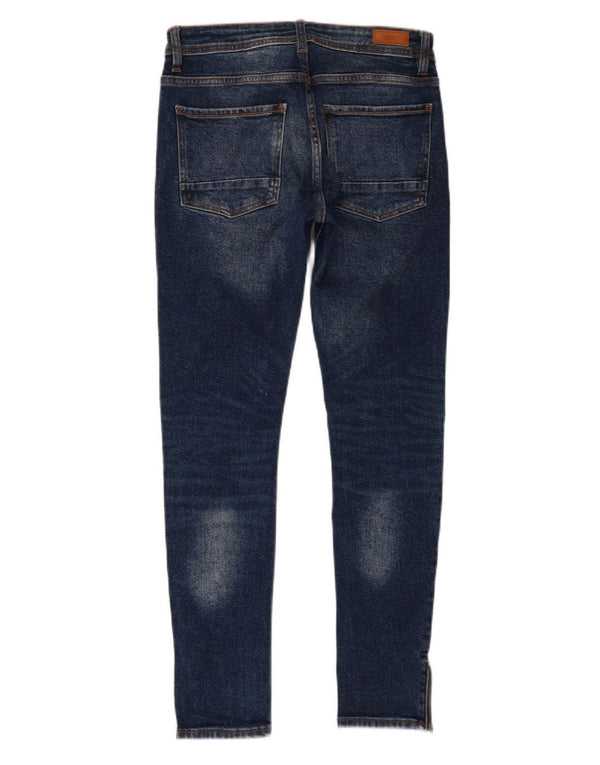 Zara Mens Skinny Jeans EU 38 Pequeno W30 L29 Azul Algodão