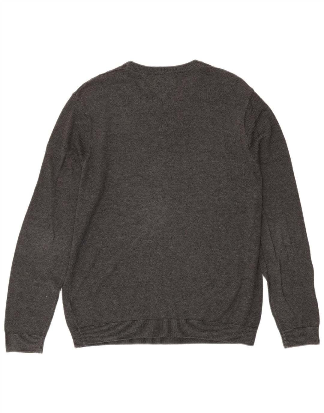 Suéter masculino Marks & Spencer com gola redonda grande acrílico cinza