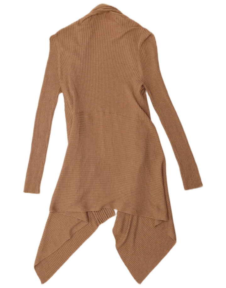 Suéter cardigã assimétrico feminino Marks & Spencer Reino Unido 12 marrom médio