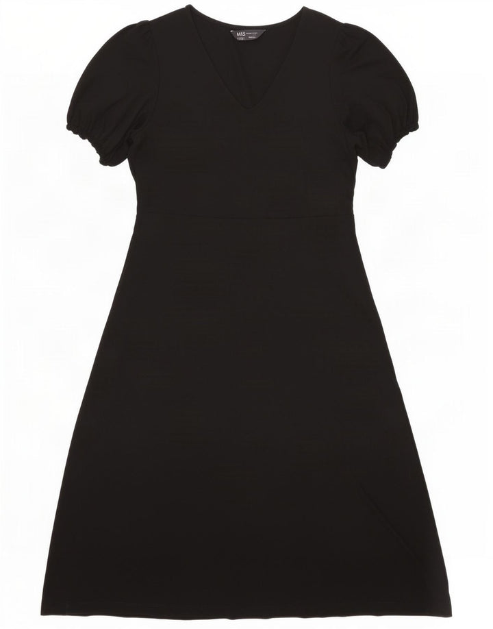 Vestido feminino Marks & Spencer A-Line UK 12 médio preto viscose