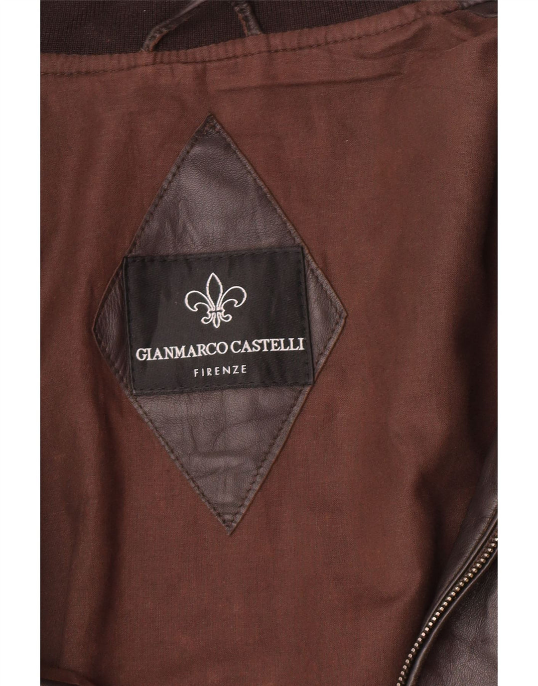 Jaqueta de couro masculina vintage UK 38 marrom médio