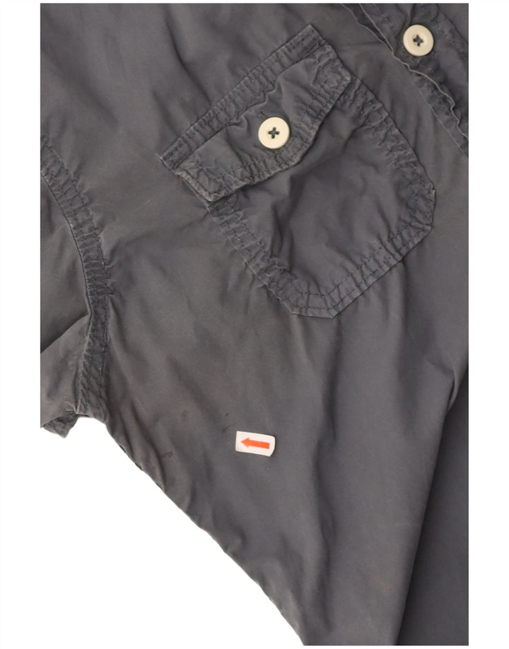 Camisa masculina SUPERDRY pequena cinza algodão