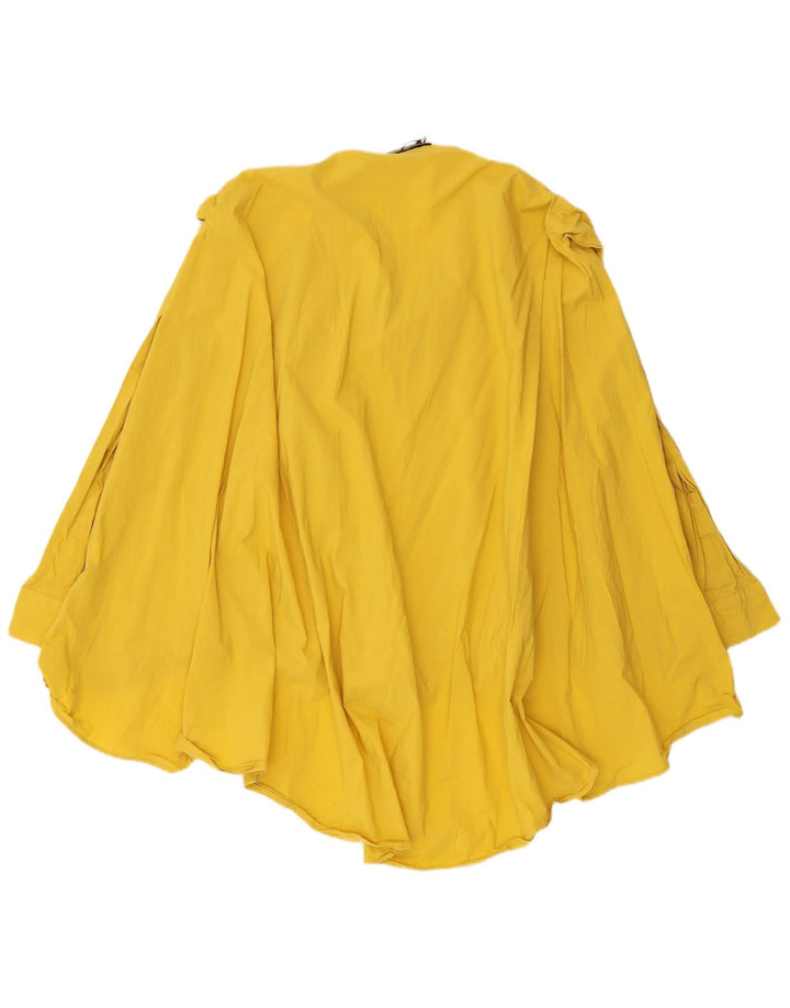 Vestido assimétrico feminino de manga comprida Zara UK 10 pequeno amarelo