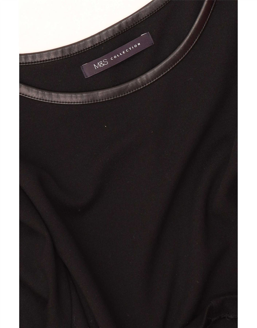 Vestido feminino de manga comprida Marks & Spencer Reino Unido 16 grande preto