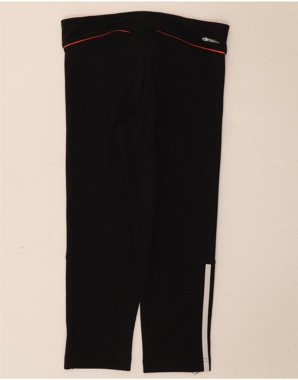 Adidas Womens Climalite Capri Leggings UK 8 Pequeno Poliéster Preto