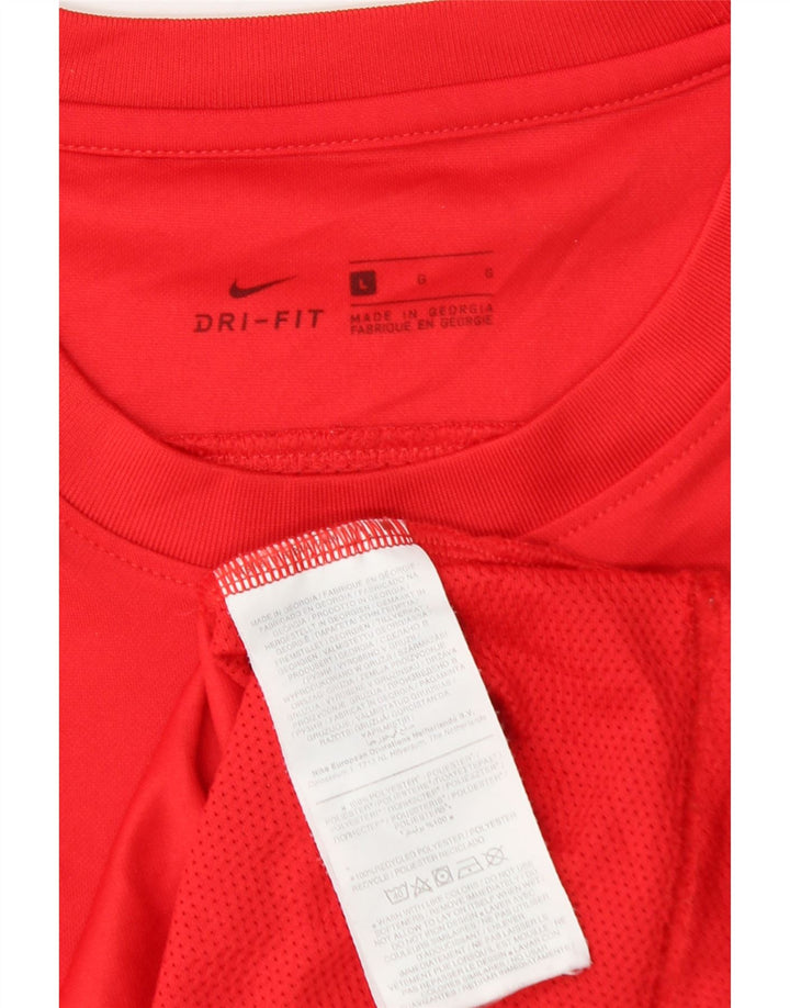 Camiseta Nike Masculina Dri Fit Top Grande Poliéster Vermelho