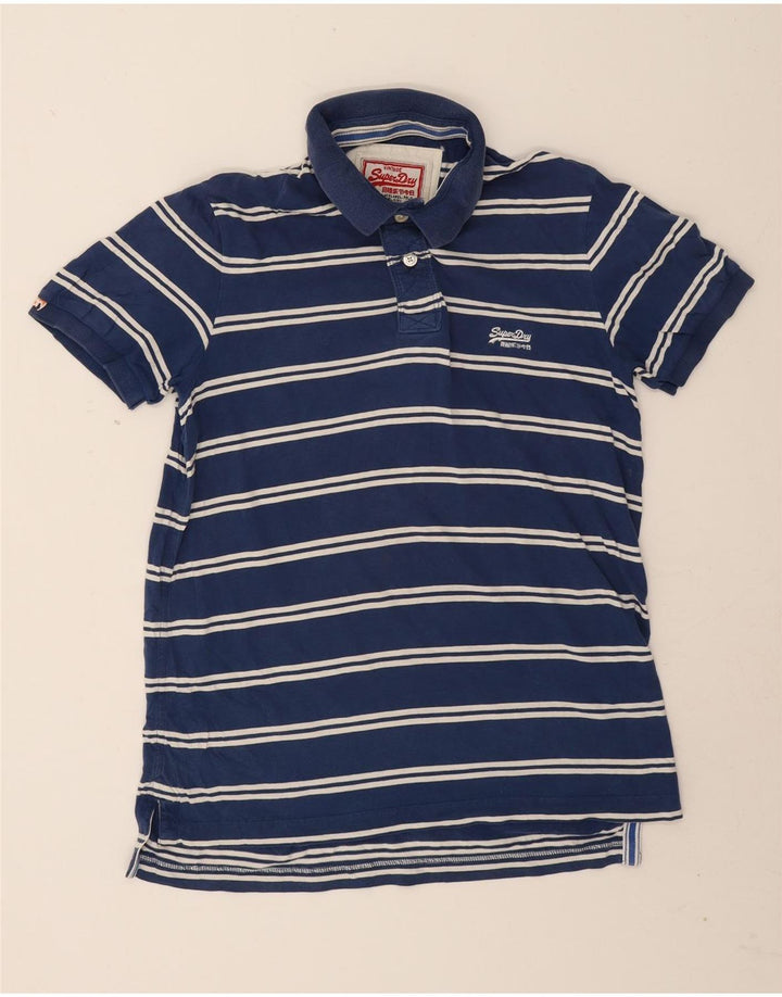 Camisa polo masculina Superdry listrada azul grande