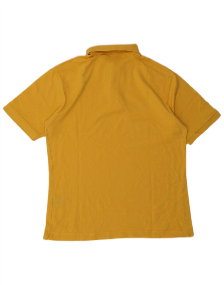 Camisa polo masculina Kappa algodão amarelo médio