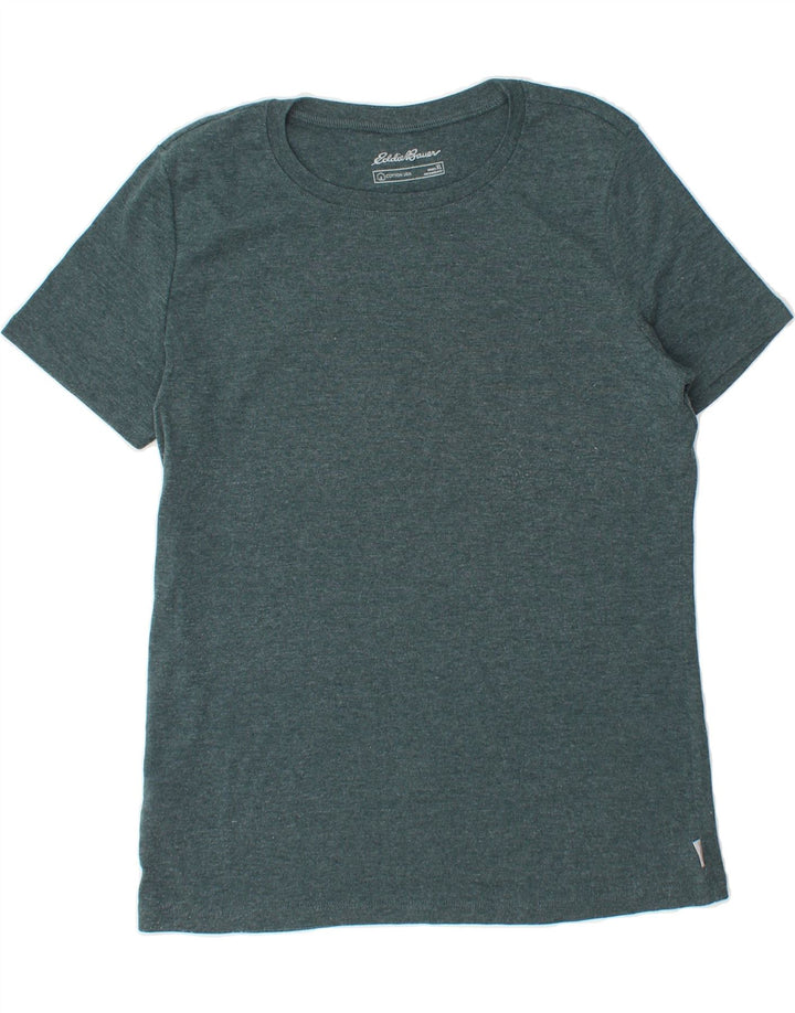 EDDIE BAUER Womens T-Shirt Top UK 18 XL Green Cotton Vintage Eddie Bauer and Second-Hand Eddie Bauer from Messina Hembry 
