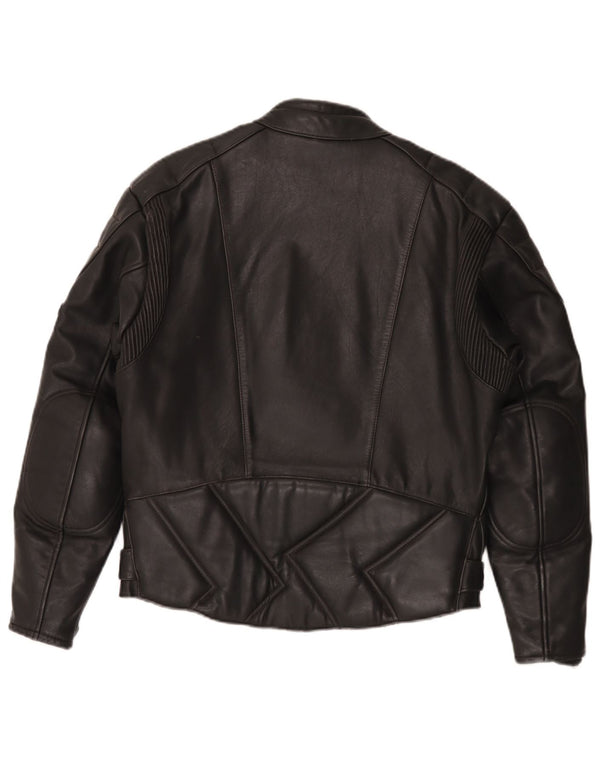 Belo Tours Jaqueta masculina de couro Racer EU 50 grande preta