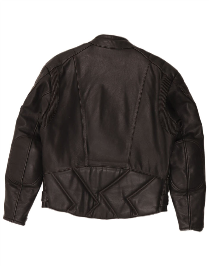 Belo Tours Jaqueta masculina de couro Racer EU 50 grande preta