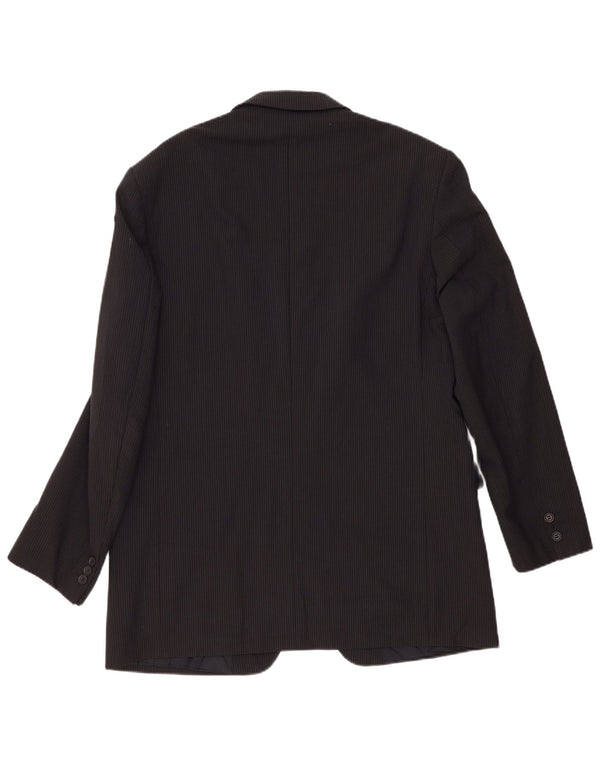 Jaqueta Blazer Masculina Marks & Spencer Reino Unido 42 Grande Azul Marinho Listrado Clássico