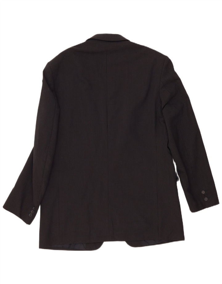 Jaqueta Blazer Masculina Marks & Spencer Reino Unido 42 Grande Azul Marinho Listrado Clássico