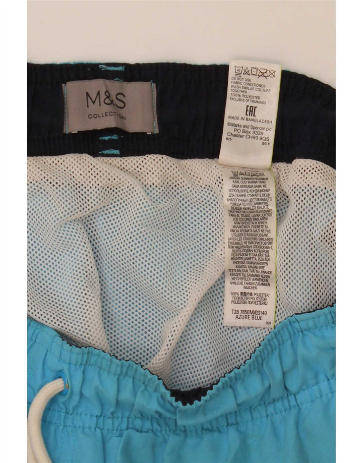 Shorts de natação masculino Marks & Spencer grande azul poliéster