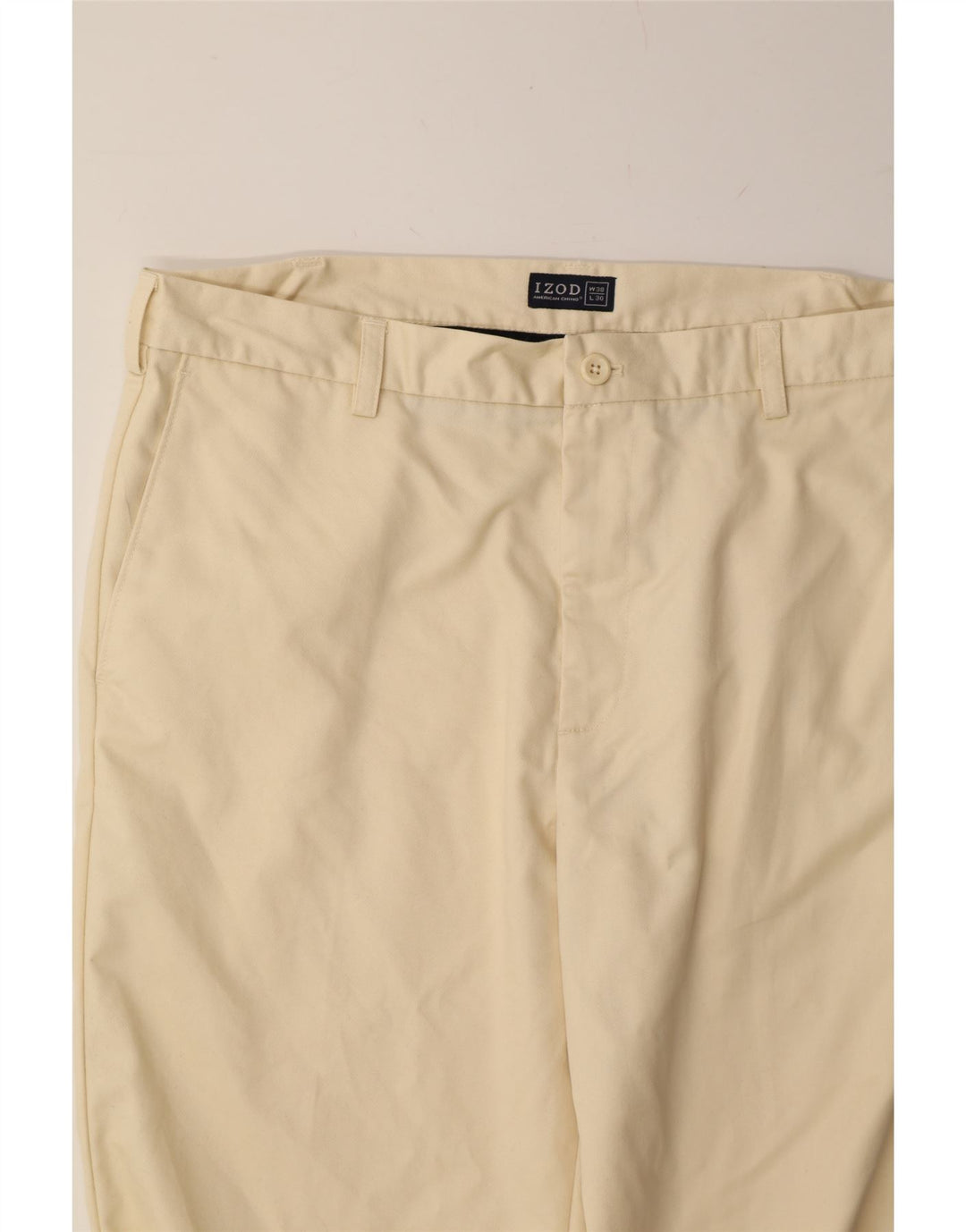 IZOD Mens Straight Chino Trousers W38 L30 Beige Cotton Vintage Izod and Second-Hand Izod from Messina Hembry 