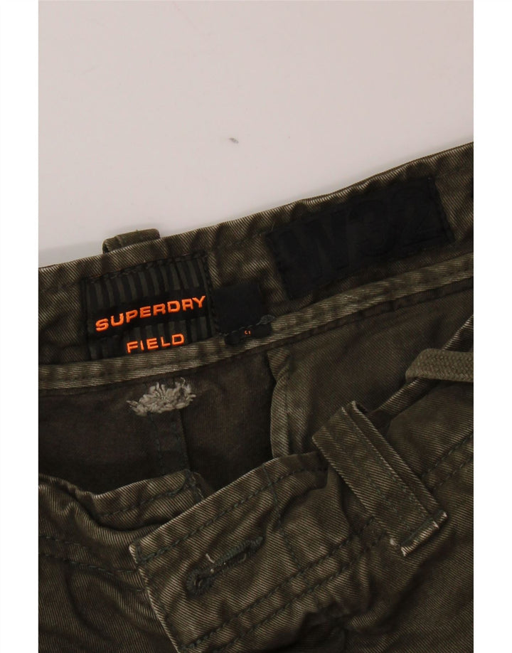 Shorts cargo masculino SUPERDRY W32 algodão cáqui médio