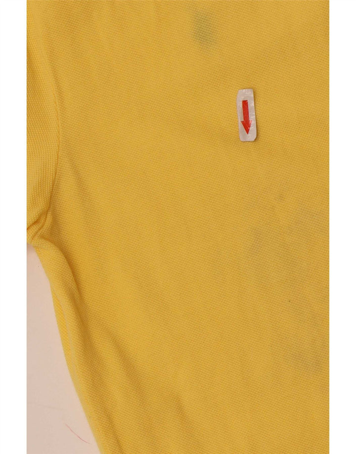Camisa polo masculina Polo Ralph Lauren de algodão amarelo médio