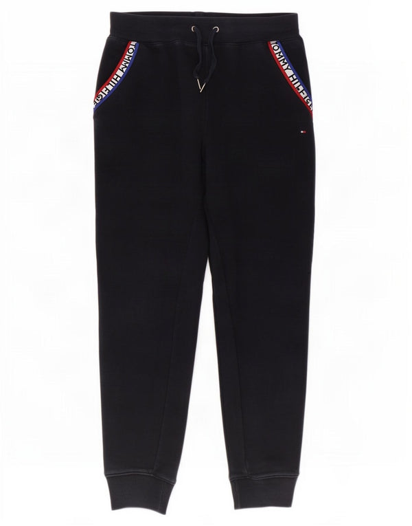 Calça esportiva masculina Tommy Hilfiger com estampa gráfica grande azul marinho