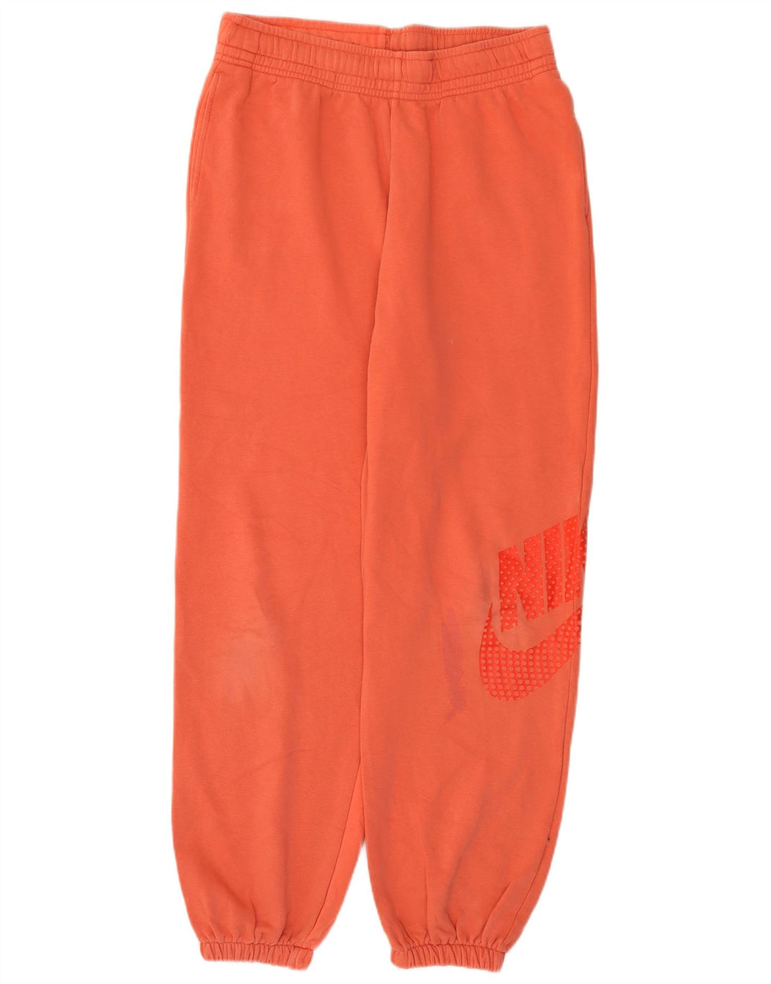 Nike masculino gráfico calças de treino joggers médio laranja algodão