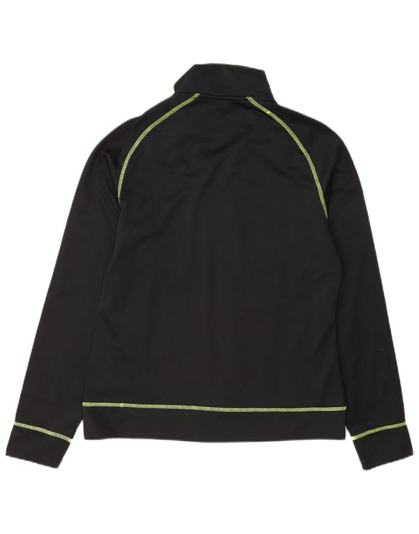 Asics Womens Tracksuit Top Jacket UK 12 Médio Preto Poliéster
