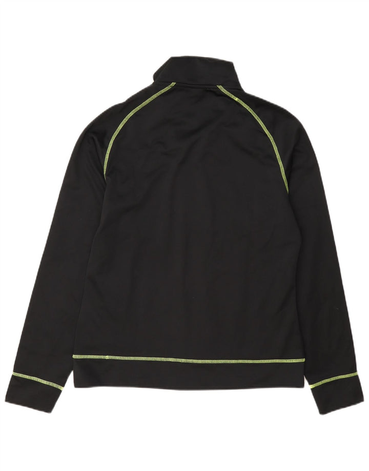 Asics Womens Tracksuit Top Jacket UK 12 Médio Preto Poliéster