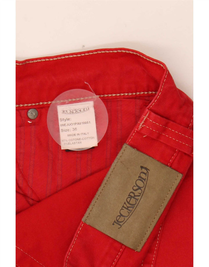 Jeans masculinos Jeckerson Slim W36 L34 algodão vermelho