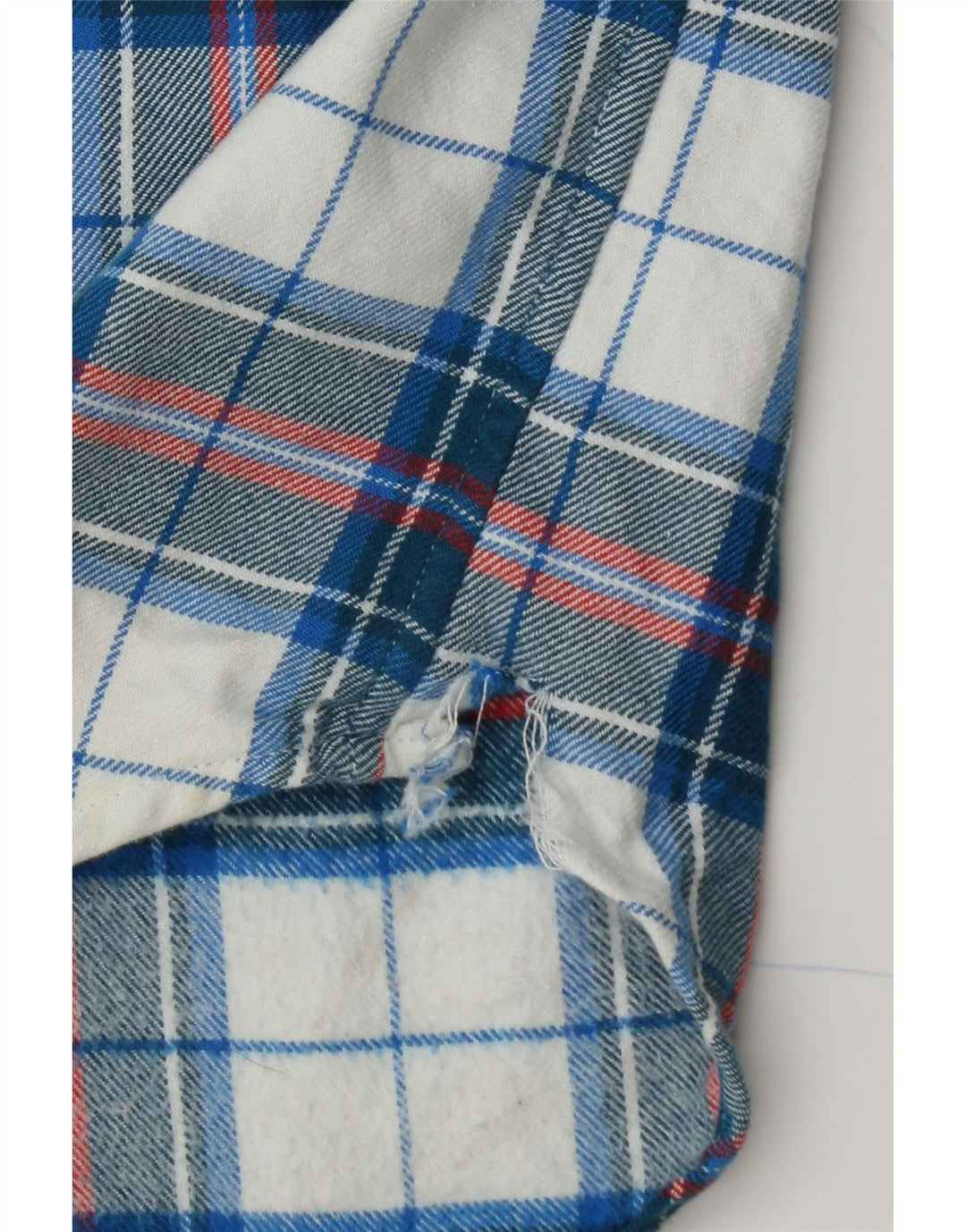 Camisa masculina de flanela de ajuste padrão BONOBOS algodão xadrez azul médio